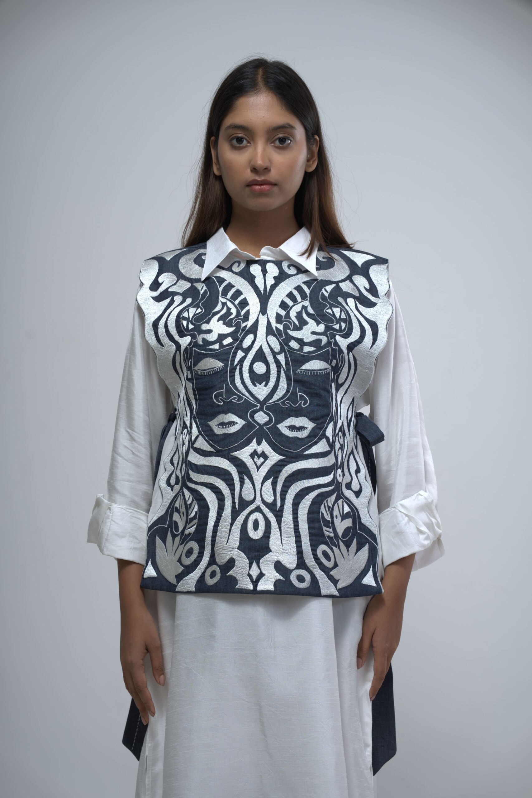 Indigo Grace Bemberg Silk & Cotton Dress thumbnail