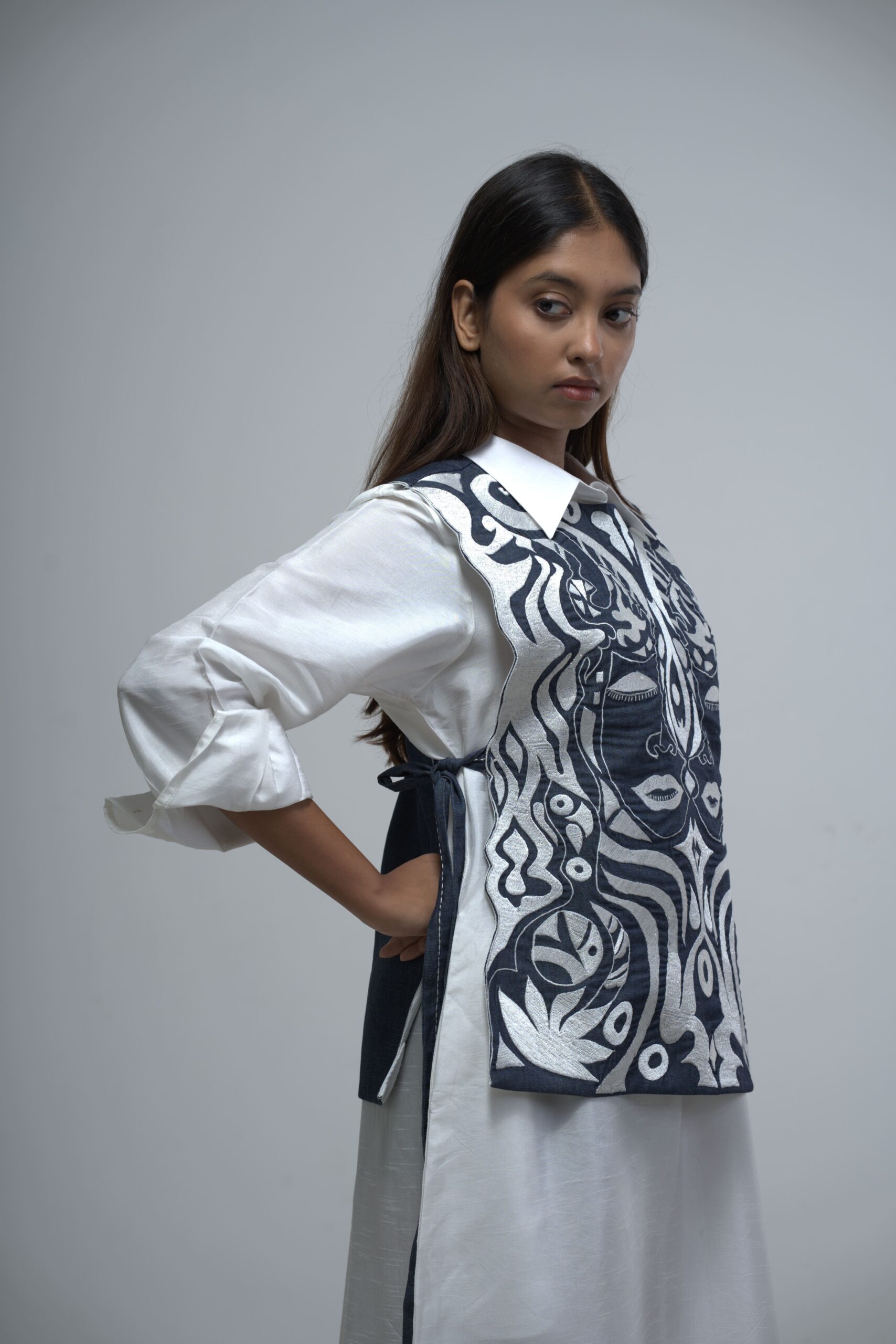 Indigo Grace Bemberg Silk & Cotton Dress thumbnail