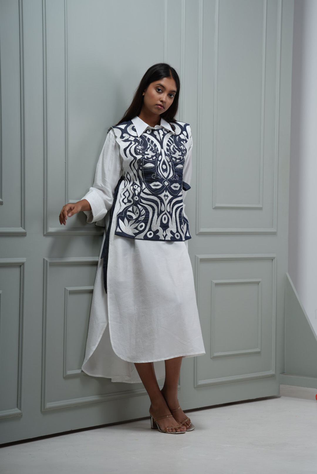 Indigo Grace Bemberg Silk & Cotton Dress thumbnail