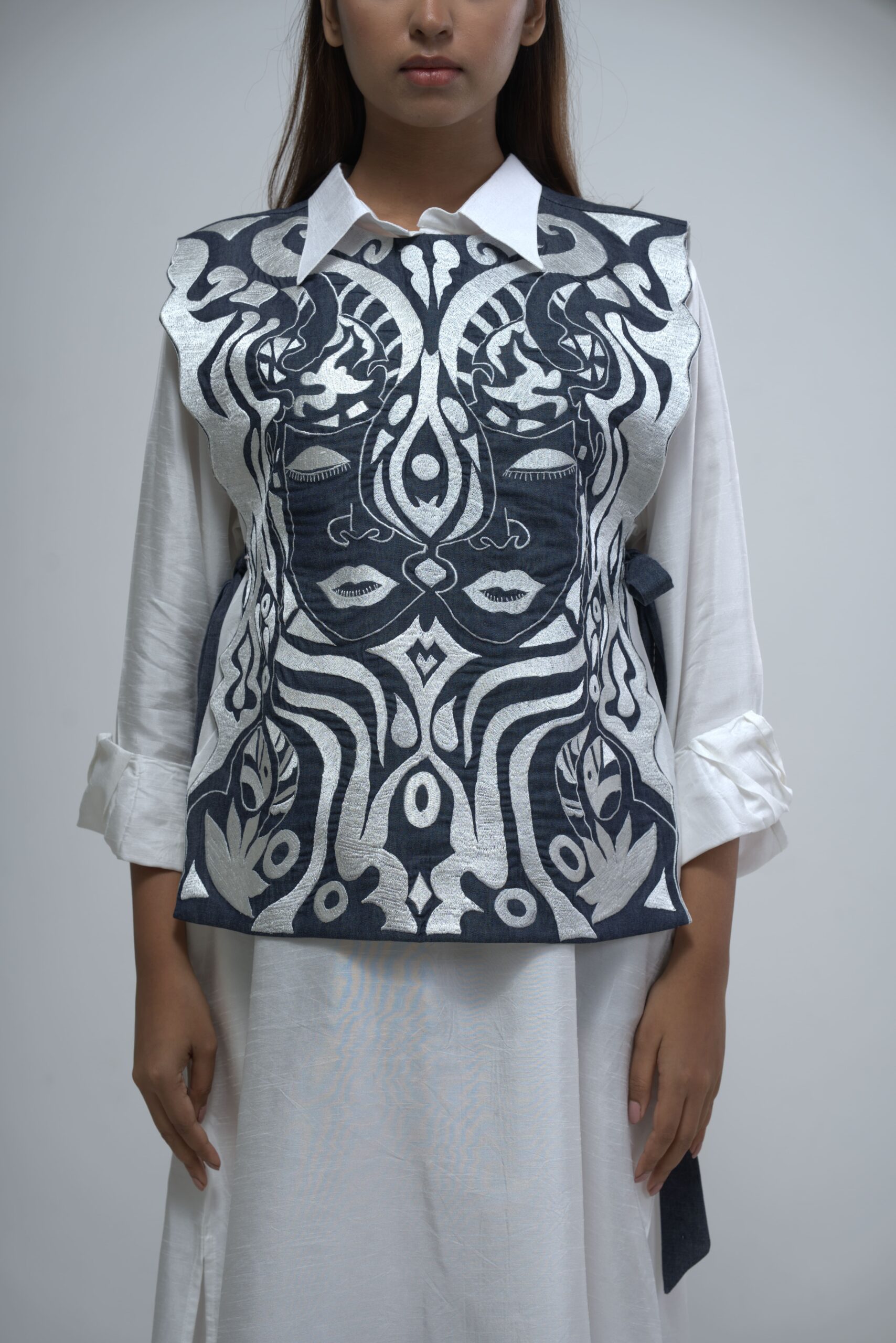 Indigo Grace Bemberg Silk & Cotton Dress thumbnail
