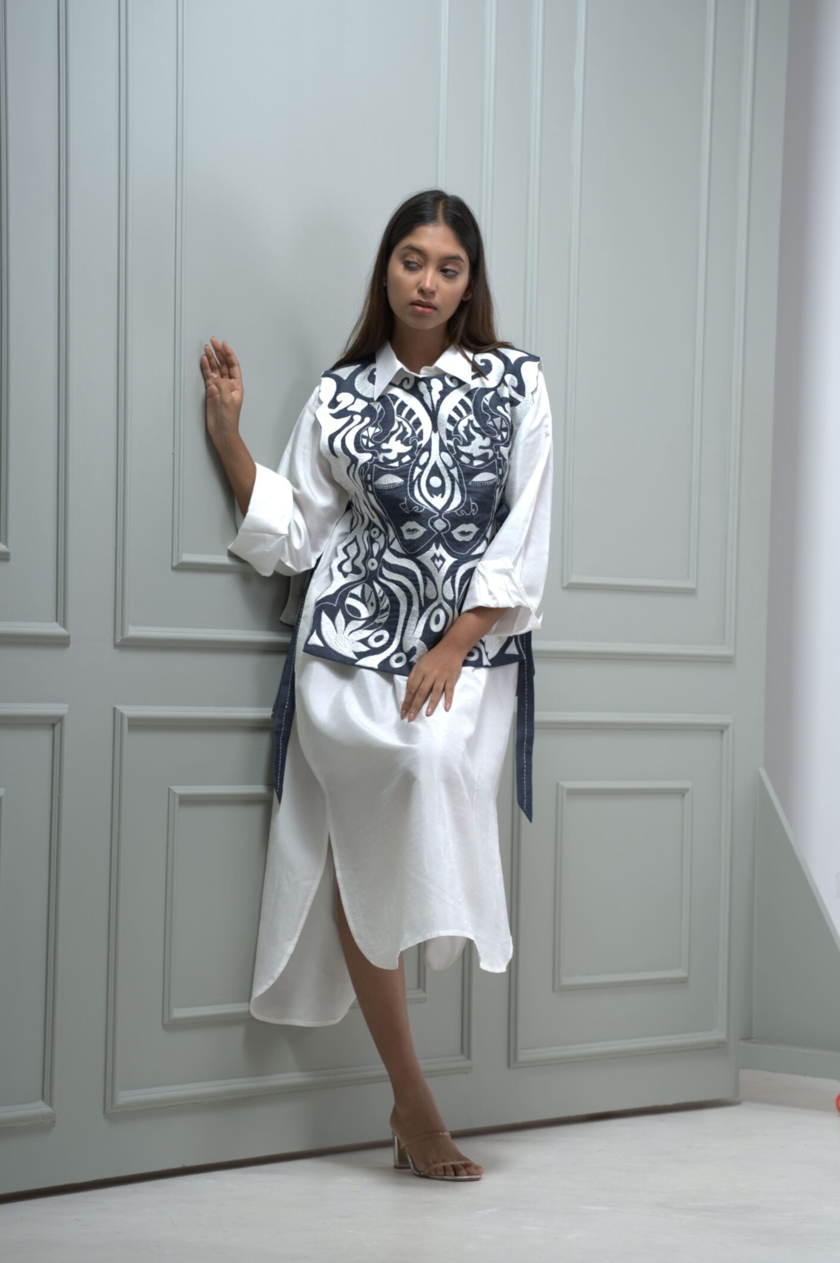Indigo Grace Bemberg Silk & Cotton Dress thumbnail