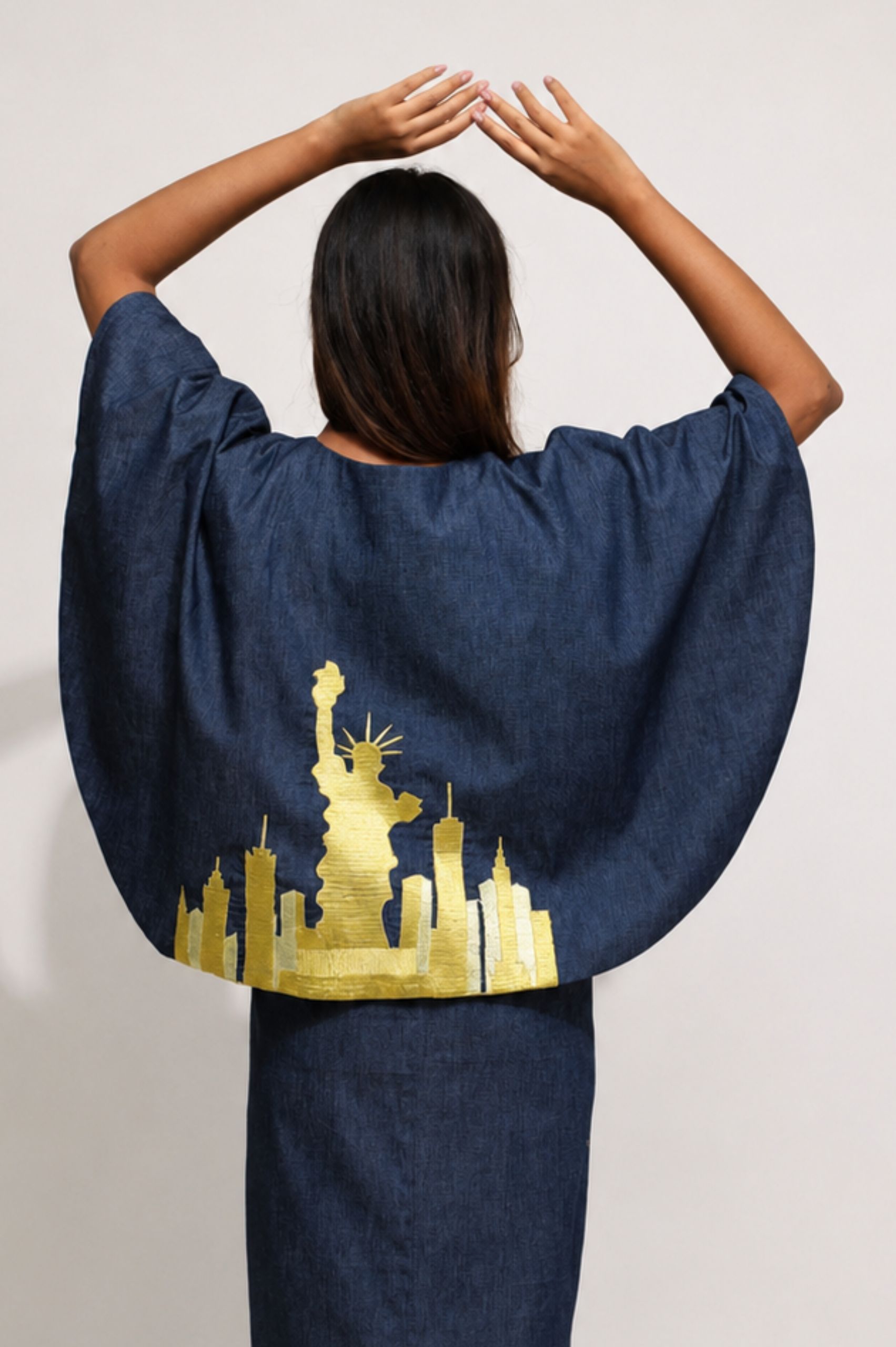 Urban Skyline Denim Dress alternate view