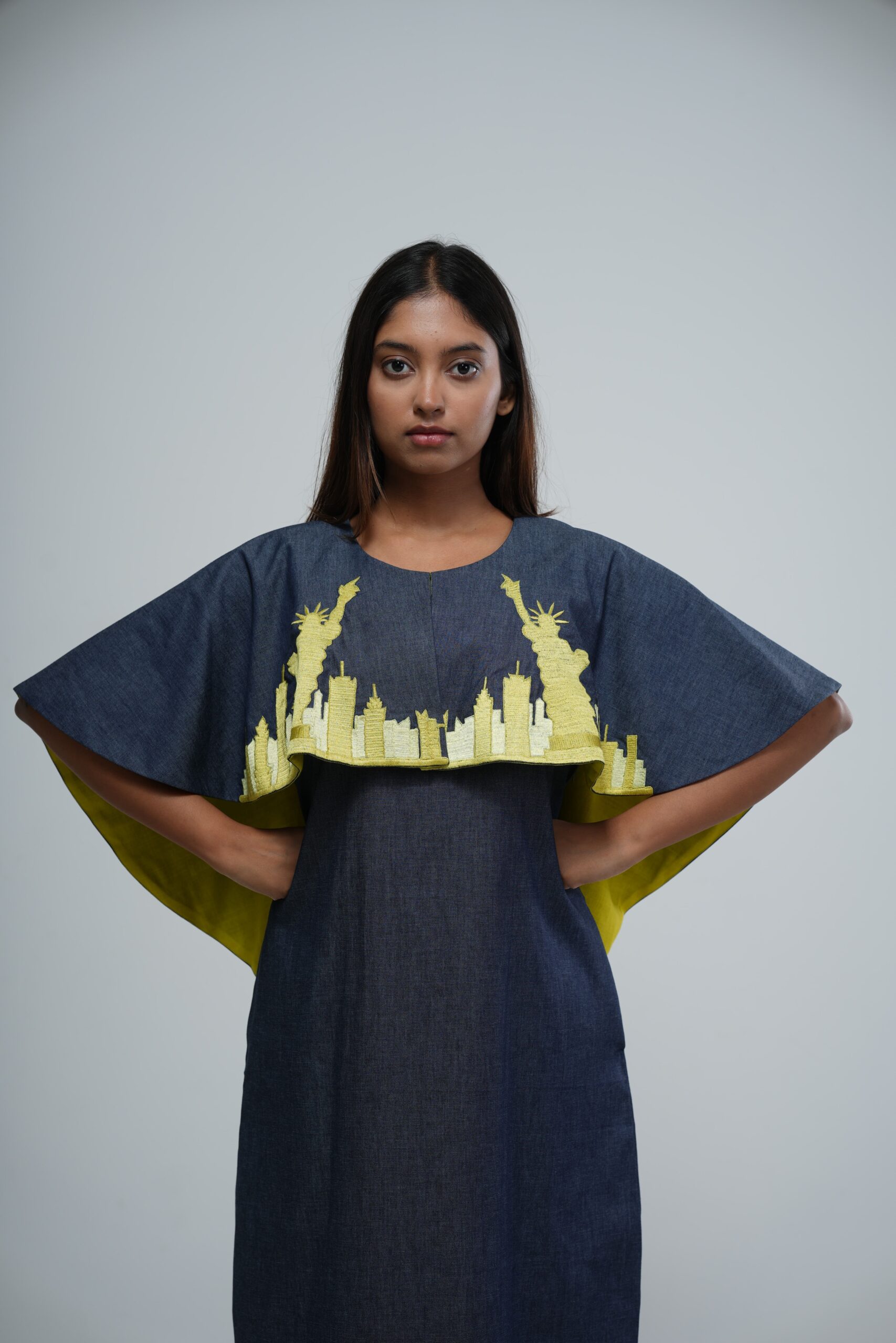 Urban Skyline Denim Dress thumbnail