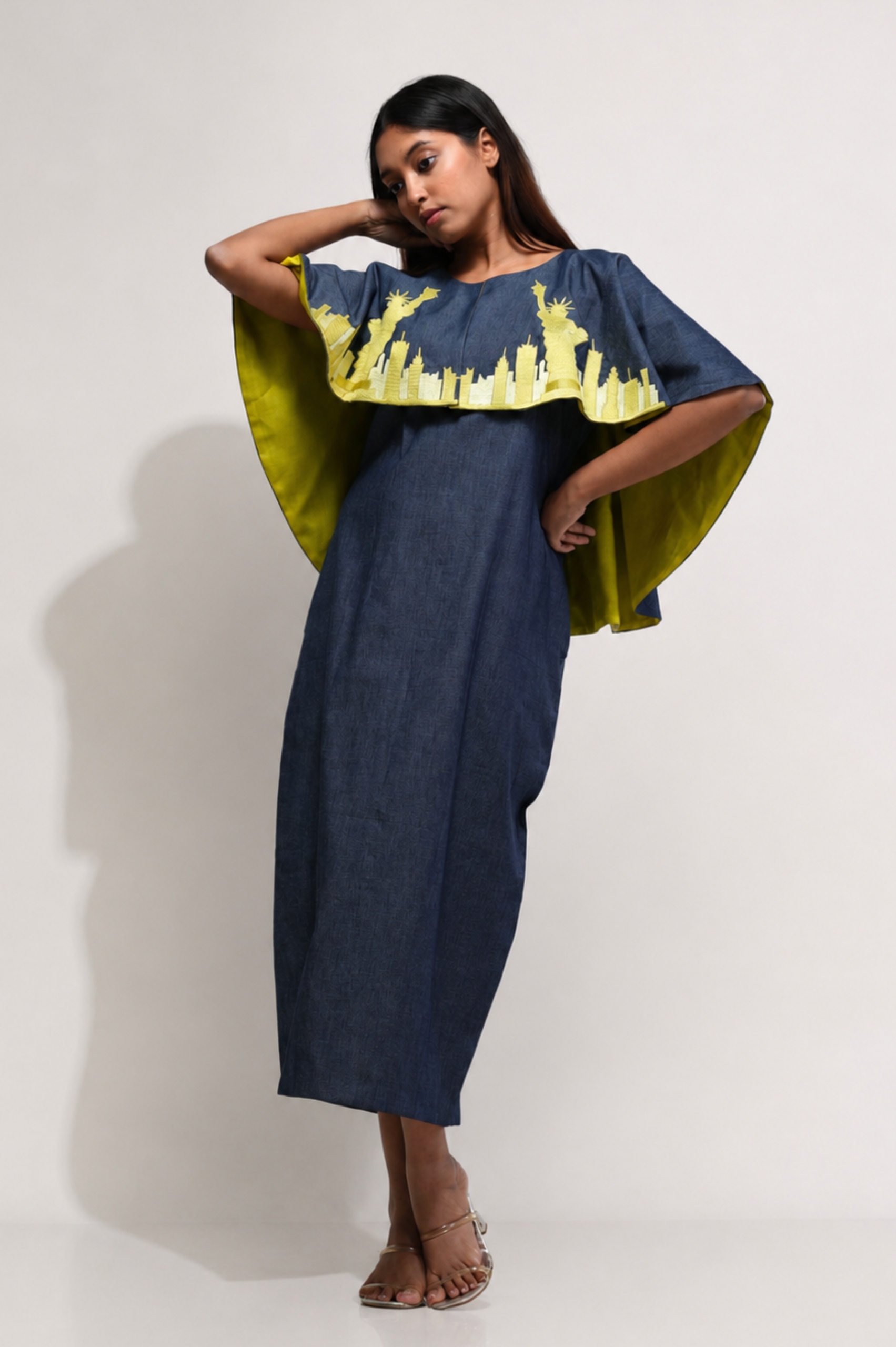 Urban Skyline Denim Dress