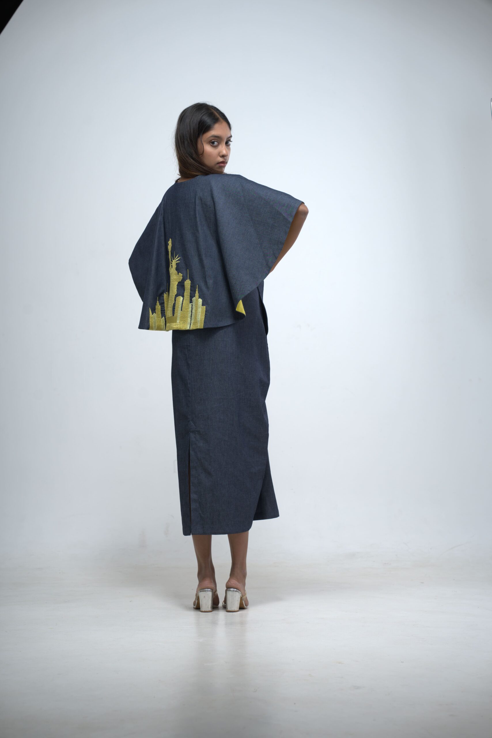 Urban Skyline Denim Dress thumbnail