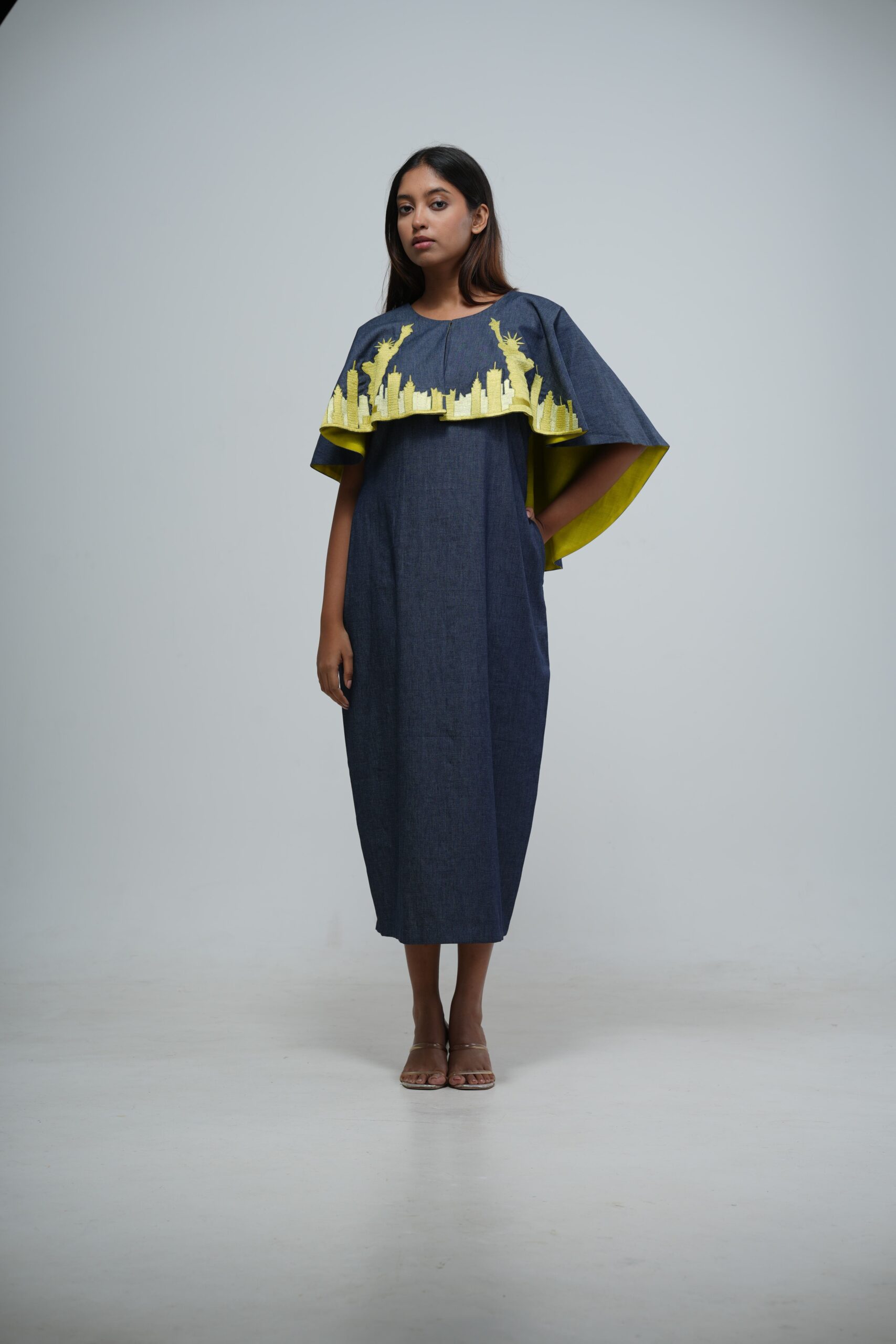Urban Skyline Denim Dress thumbnail